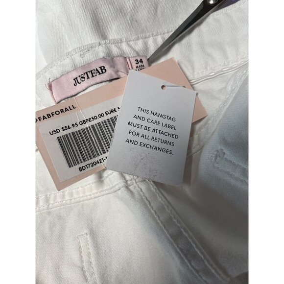 Just Fab Distressed Slim Boyfriend Jeans Size 34 - Picture 8 of 14